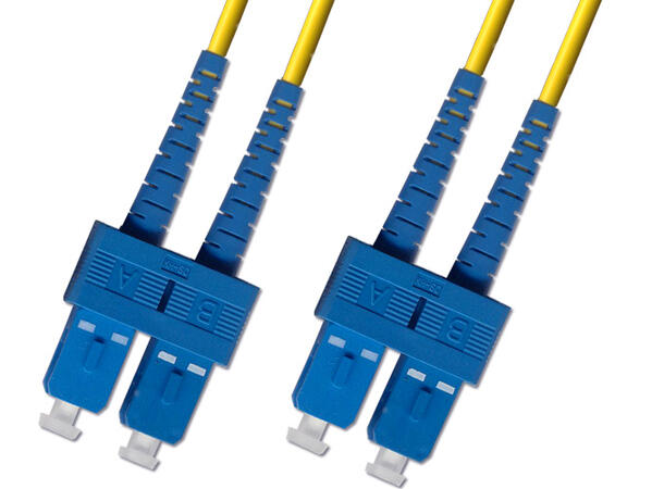 Patchcord SC/UPC-SC/UPC SM 9/125µm G.652.D, Duplex 2mm, Yellow